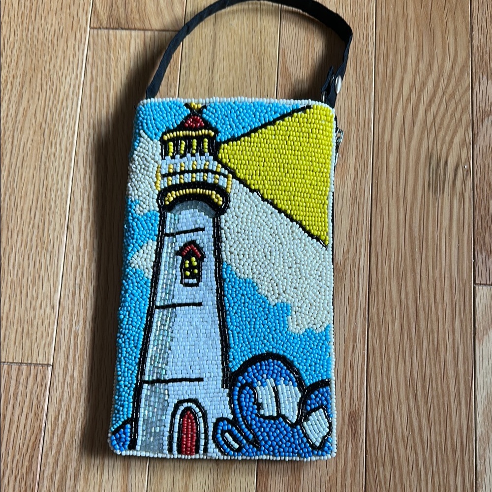 Beaded Lighthouse Art Piece - Multicolor